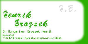 henrik brozsek business card